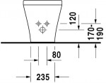 DURAVIT - DuraStyle Stojící bidet, bílá 2283100000