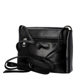 Trendy dámská kožená crossbody kabelka Georga, černá