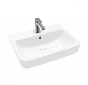 VILLEROY & BOCH - O.novo Umyvadlo na desku, 60x46 cm, s přepadem, otvor pro baterii, CeramicPlus, alpská bílá 4A416GR1