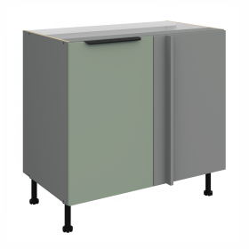 Spodní rohová skříňka Aria ANT 105 ND 1F BB Barva korpusu: Antracit, Barva dvířek: SA - Aquamarine AFM