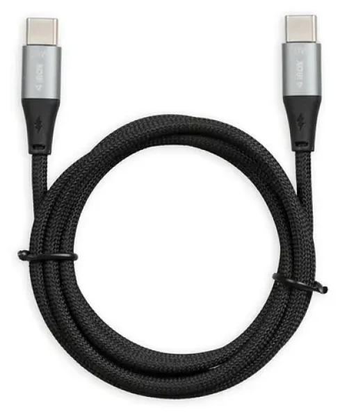IBOX IKUTC černá / Datový kabel / USB-C - USB-C / 60 W / 2 m / opletený (IKUTC2B)