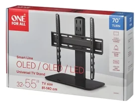One For All WM2470 TableTop Smart TURN 70 černá / Stolní stojan na TV / otočný ±70° / do 55" / nosnost 40 kg (WM2470)