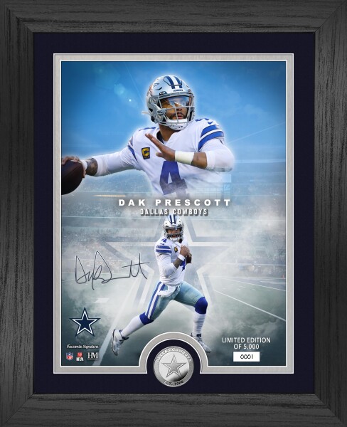 Highland Mint Obraz Dallas Cowboys NFL Dak Prescott Legends Photo Mint