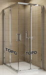 SanSwiss TOPD 1000 50 07 Pravý díl sprchového koutu 100 cm, aluchrom/sklo