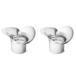 Georg Jensen Svícen na čajovou svíčku Bloom Botanica – set 2 ks, stříbrná barva, kov