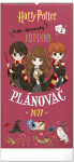 Kalendář 2027 nástěnný: Rodinný, plánovací Harry Potter, 21 x 42 cm