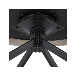 Židle jídelní, 180° otočný mechanismus, šedá voděodolná látka, černý kov