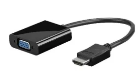 MicroConnect Adaptér HDMI 1.4 - VGA M-F / 1920x1080p@60MHz / audio / 0.3m / černá (HDMVGA2B)