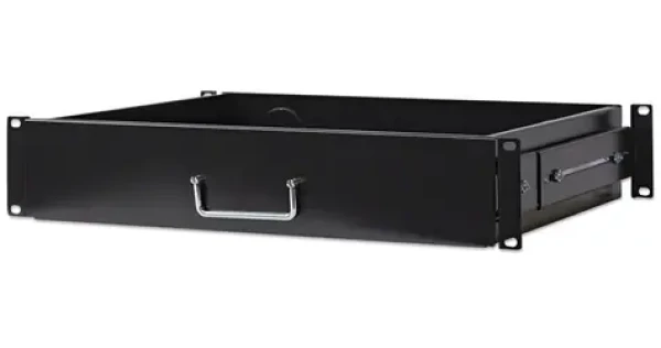 Intellinet Výsuvná zásuvka do racku 19" černá / Zásuvka do racku / 2U / hloubka 350 mm / nosnost 30 kg (714938)