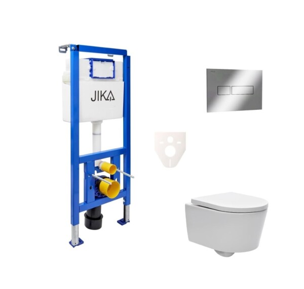 Cenově zvýhodněný závěsný WC set Jika do lehkých stěn / předstěnová montáž + WC SAT Brevis SIKOJSW2 SIKOJSW2