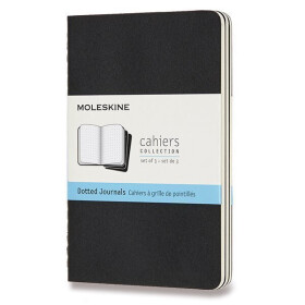 Sešity Moleskine Cahier, S, tečkované, 3 ks - černé