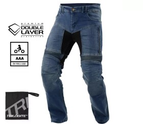Kalhoty na moto Trilobite Parado doublelayer Aaa regular fit men jeans blue level 2 (Prodloužené) - 34 / modrá