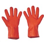 Rukavice PVC 6035 POLAR FLAMINGO zateplené oranžové vel.11 délka 30 cm