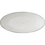 CERANO - Vana z litého mramoru Emilia - volně stojící - černá matná/bílá matná - 180x85x55 CER-428548