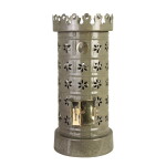 Strömshaga Kovový svícen Tiled Stove Olive Green, zelená barva, kov