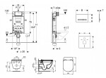 GEBERIT - Kombifix Modul pro závěsné WC s tlačítkem Sigma50, alpská bílá + Ideal Standard Tesi - WC a sedátko 110.302.00.5 NF8