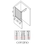 CERANO - Sprchová zástěna Walk-in Onyx Half Round L/P - 8 mm - kulatá vzpěra - černá matná, transparentní sklo - 110x100 CER-681586
