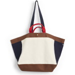 HAY Bavlněná taška Weekend Bag M Cream Multi, multi barva, krémová barva, textil