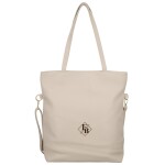 Elegantní dámská koženková kabelka na rameno Trixie, béžová