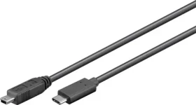 MicroConnect kabel USB C (M) - miniUSB2.0 B (M) 0.5m černá / 480Mbit/s (USB3.1CMB505)