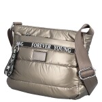 Stylová dámská crossbody kabelka Sajla, zlatá
