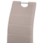 Jídelní židle, béžová, ekokůže, HC-484 LAN