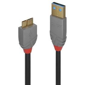 Lindy Anthra Line černá / Kabel USB / USB-A - Micro-USB B / 2 m / 5 Gbit/s (36767)