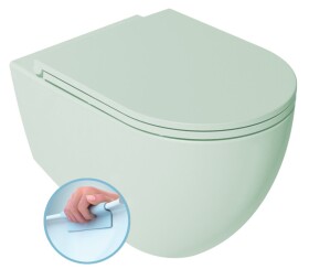 ISVEA - INFINITY závěsná WC mísa, Rimless, 36,5x53cm, zelená mint 10NF02005-2T