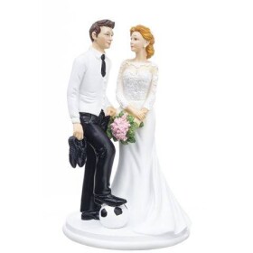 Dortisimo Figurka Novomanželé s fotbalovým míčem 20 cm
