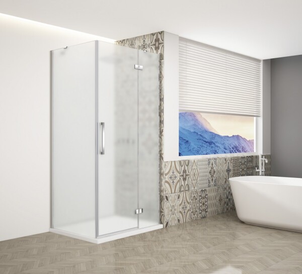 GELCO - TRINITY CHROM obdélníkový kout 1000x1200 pravý, matné sklo, GT5612-10MR-CH GT5612-10MR-CH