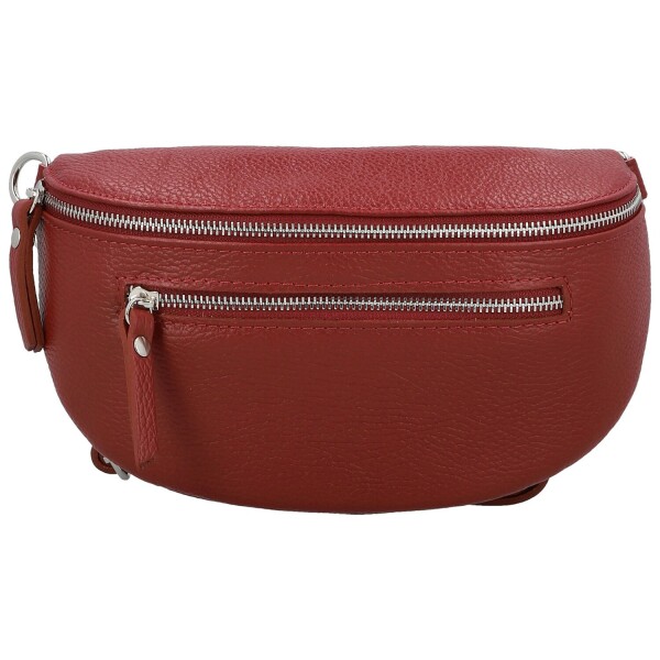 Trendy dámská kožená kabelko-ledvinka Arwel, červená