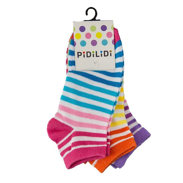 Ponožky kotníkové dívčí - 3pack, Pidilidi, PD0130, Holka - 38-39