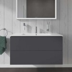 DURAVIT - L-Cube Umyvadlová skříňka 55x102x48 cm, 2 zásuvky, grafit mat LC624204949