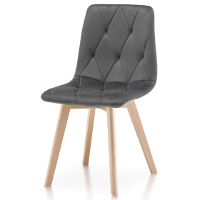 Jídelní židle, šedá, sametová látka, CT-V4081 GREY4