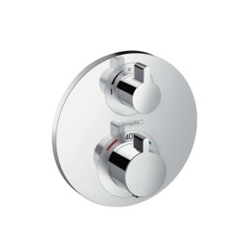 HANSGROHE - Ecostat S Termostatická baterie pod omítku pro 2 spotřebiče, chrom 15758000