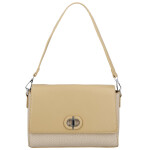 Elegantní dámská koženková kabelka na rameno Ciri, tmavě béžová