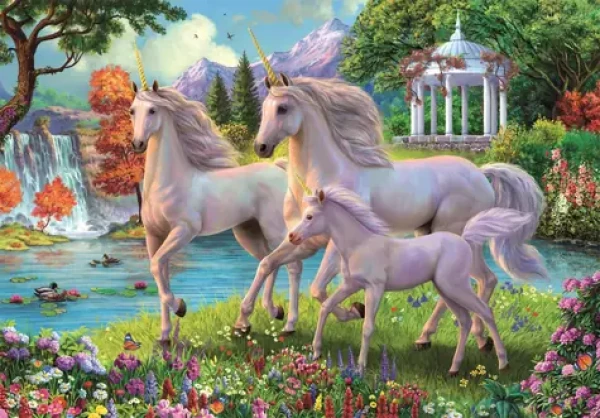 Clementoni 29794 Puzzle Jednorožci u vodopádu 180 dílků