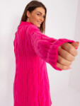 Dámské svetrové šaty AT SW 2367 1.35P Fluo růžová - FPrice neonová růžová one size