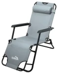 Cattara COMFORT šedá / Lehátko-křeslo / 155 x 61 cm / nosnost: 90 kg (13514)