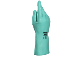 Pracovní rukavice Mapa Professionnel Ultranitril 492 - pracovní rukavice z nitrilu s rýhovaným povrchem Barva: Zelená, Velikost rukavic: 10 - 10,5 XXL C39807