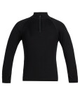 Dětské merino tričko s dlouhým rukávem ICEBREAKER Kids 260 Tech LS Half Zip, Black velikost: 5