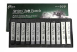 Suché pastely Mungyo Gallery Soft Pastel Gray MPV12G 12 barev