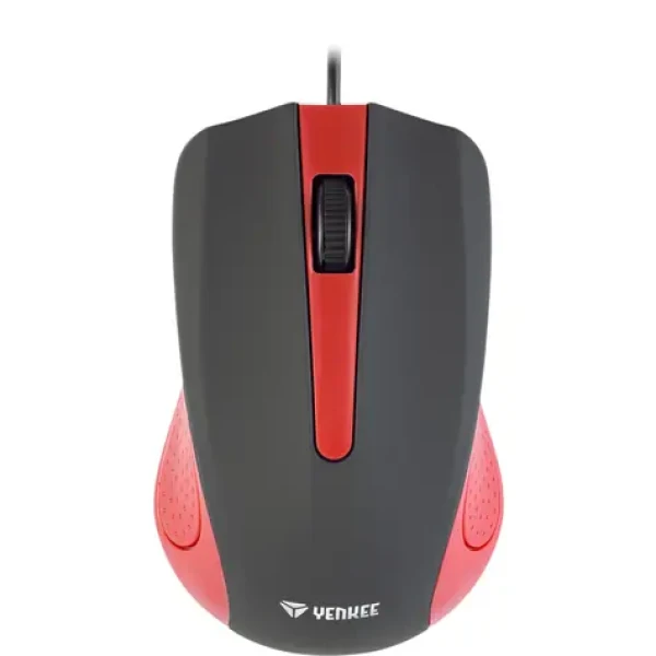 YENKEE Suva červená / Optická myš / 1000 DPI / 3 tlačítka / USB / 1.25 m (8590669176908)