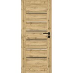 Interiérové dveře Campe 6*6 90L dub wotan 385 černá lacobel