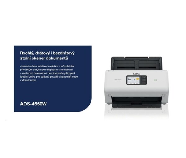 BROTHER skener ADS-4550W DUALSKEN A4 35ppm/70dual 600x600 60ADF USB LAN WIFI - display 7.1cm EDF_3861135