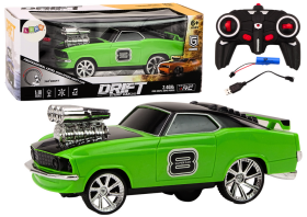Mamido Dálkově ovládané autíčko 1:18 Drift 360 světla a zvuky zelené