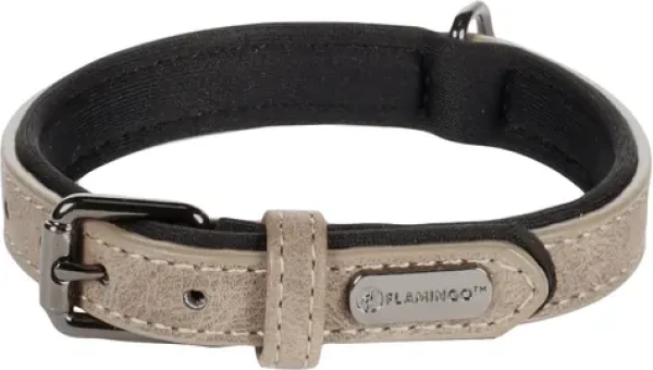 Flamingo Delu Obojek s neoprenovým polstrováním Taupe XS/S (FLA-519315)