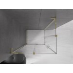 MEXEN/S - Velar L Duo sprchový kout, posuvné dveře 100 x 90, transparent, zlato 871-100-090-02-03-50