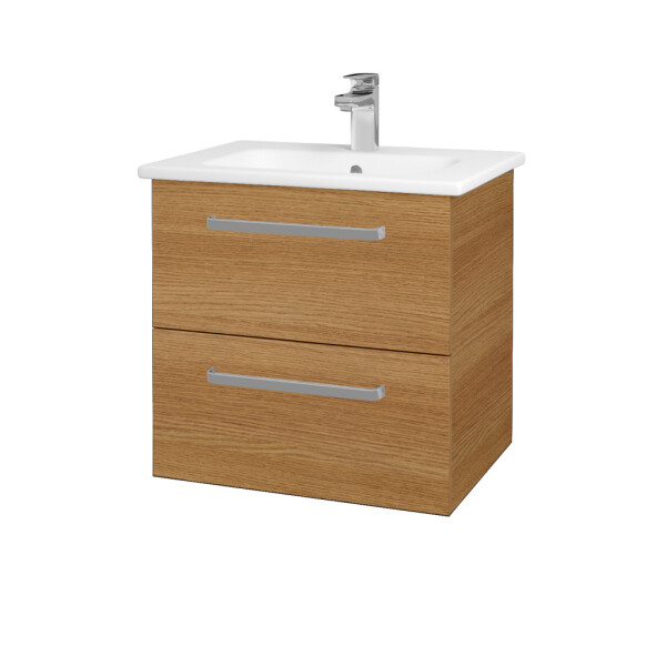 Dřevojas - Umyvadlová skříňka GIO SZZ2 60 - D29 Honey / Úchytka T01 / D29 Honey 202170A