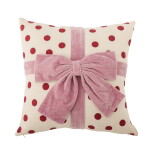 Bloomingville Dekorativní polštář Bowie Rose 45 × 45 cm, růžová barva, textil